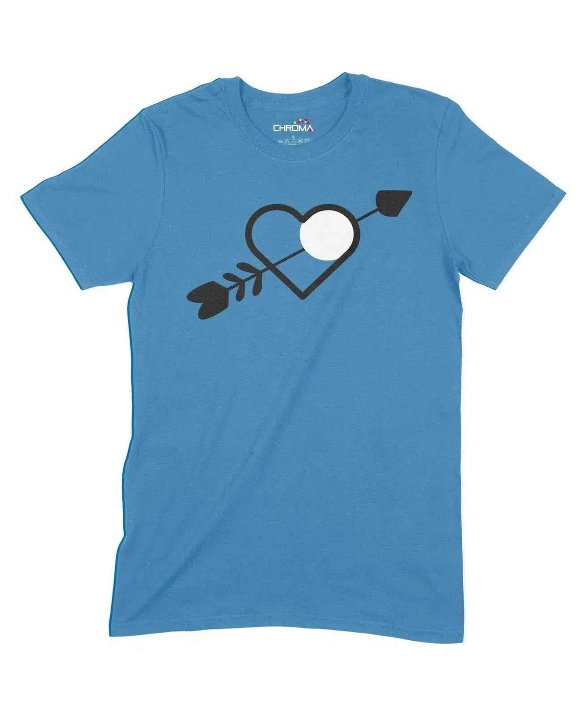 Arrow Heart Unisex Adult T-Shirt Chroma Clothing