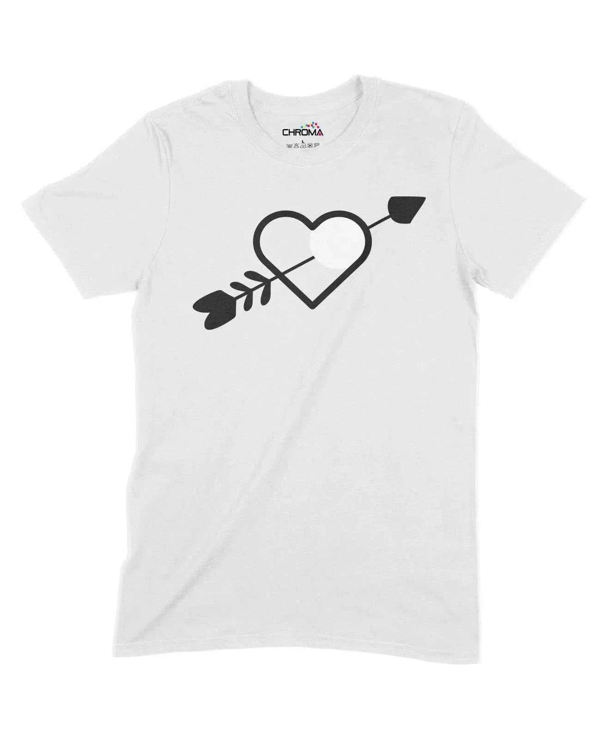 Arrow Heart Unisex Adult T-Shirt Chroma Clothing