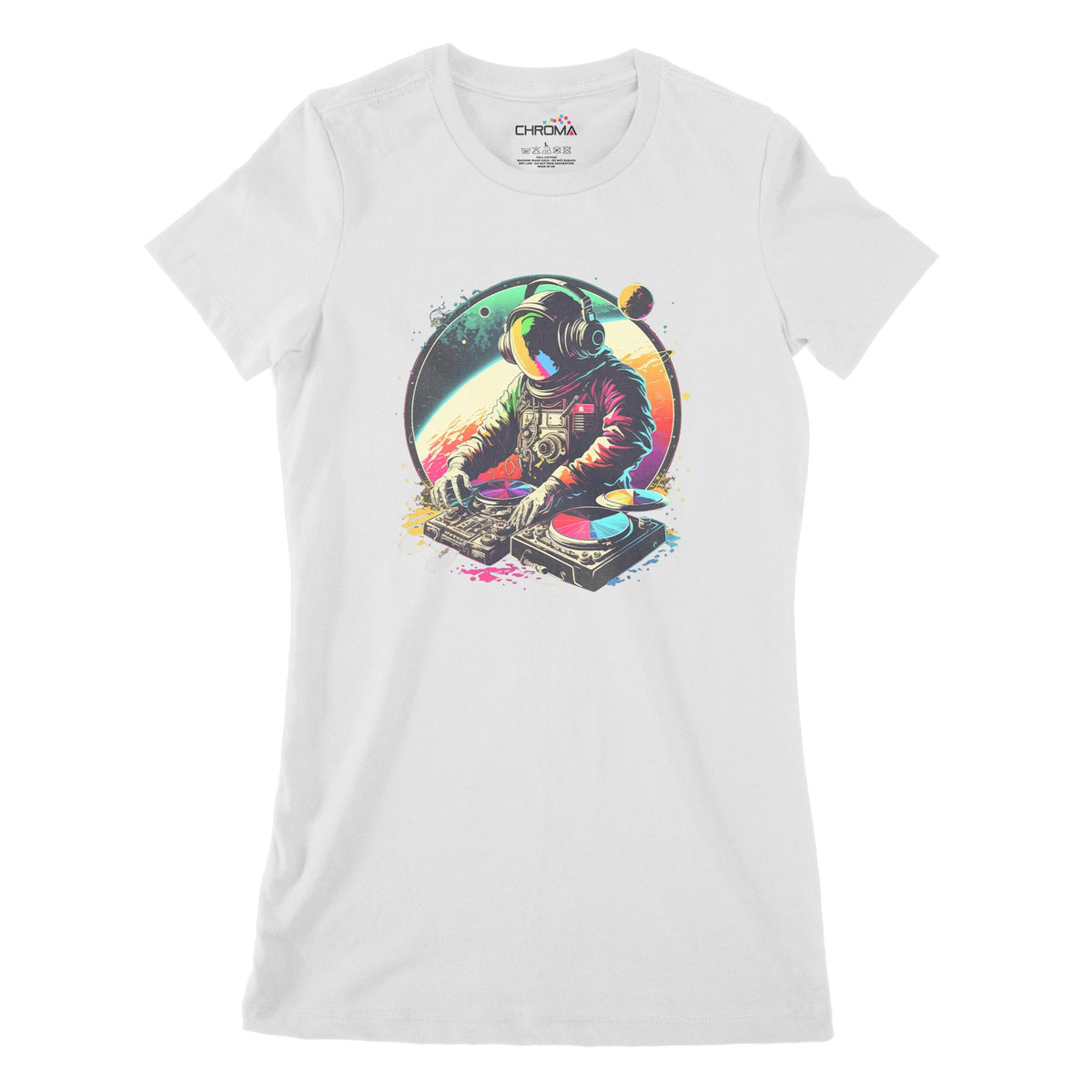 Astro Dj Women's Classic Fitted T-Shirt Chroma Clothing