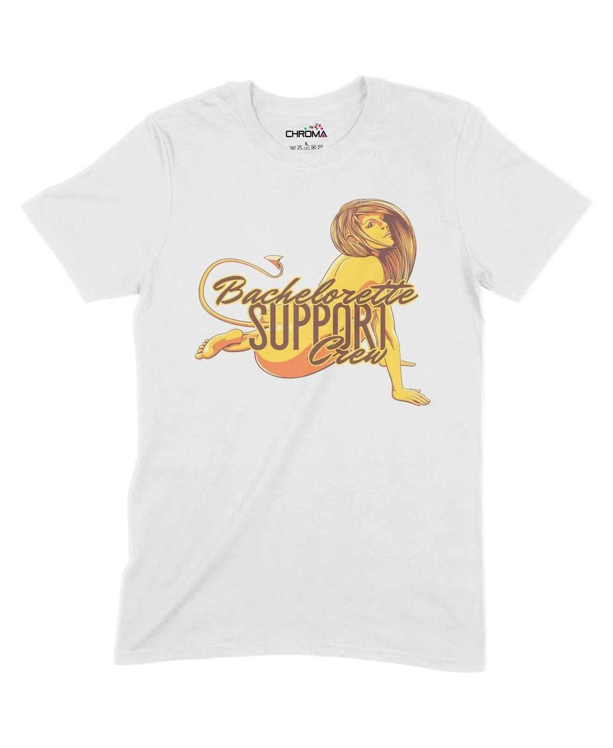 Bachelorette Support Crew Unisex Adult T-Shirt Chroma Clothing