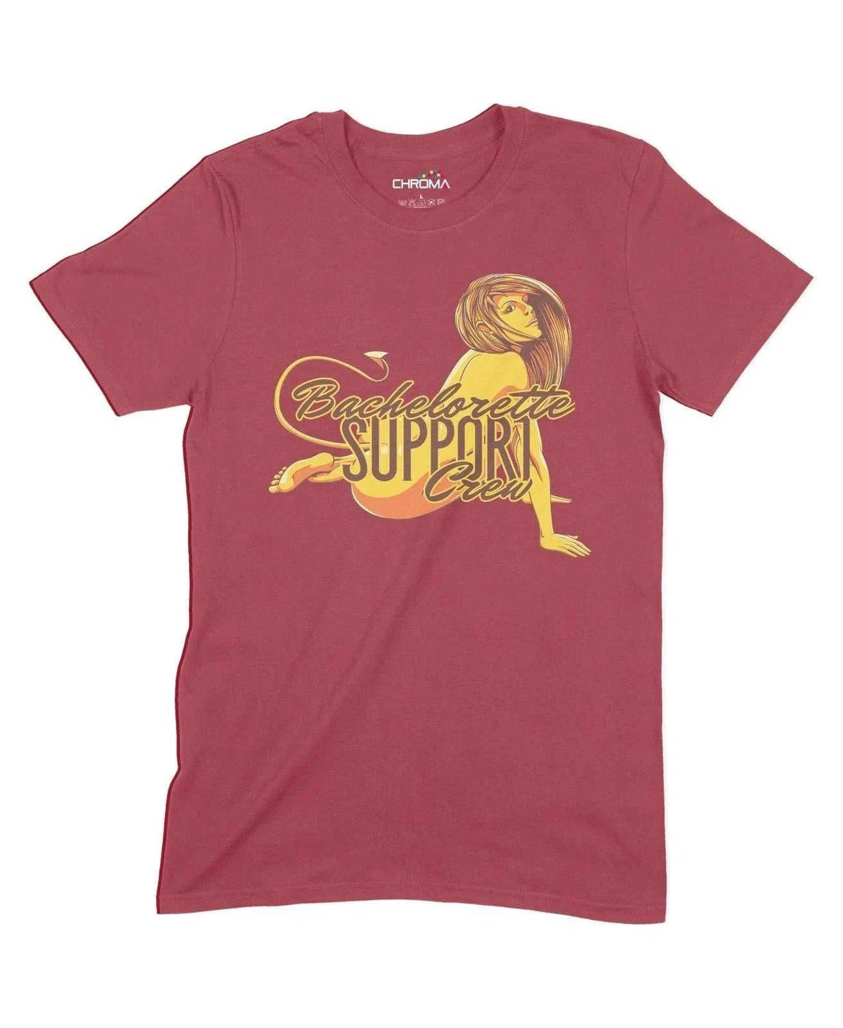 Bachelorette Support Crew Unisex Adult T-Shirt Chroma Clothing