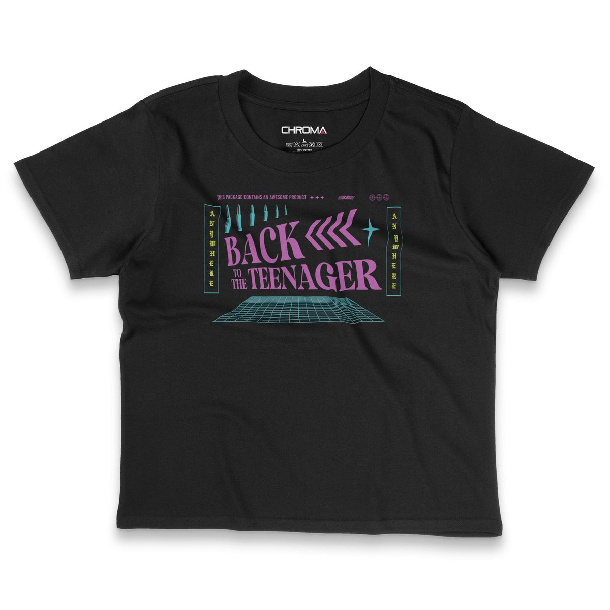 Back To The Teenager | Women's Cropped T-Shirt Chroma Clothing
