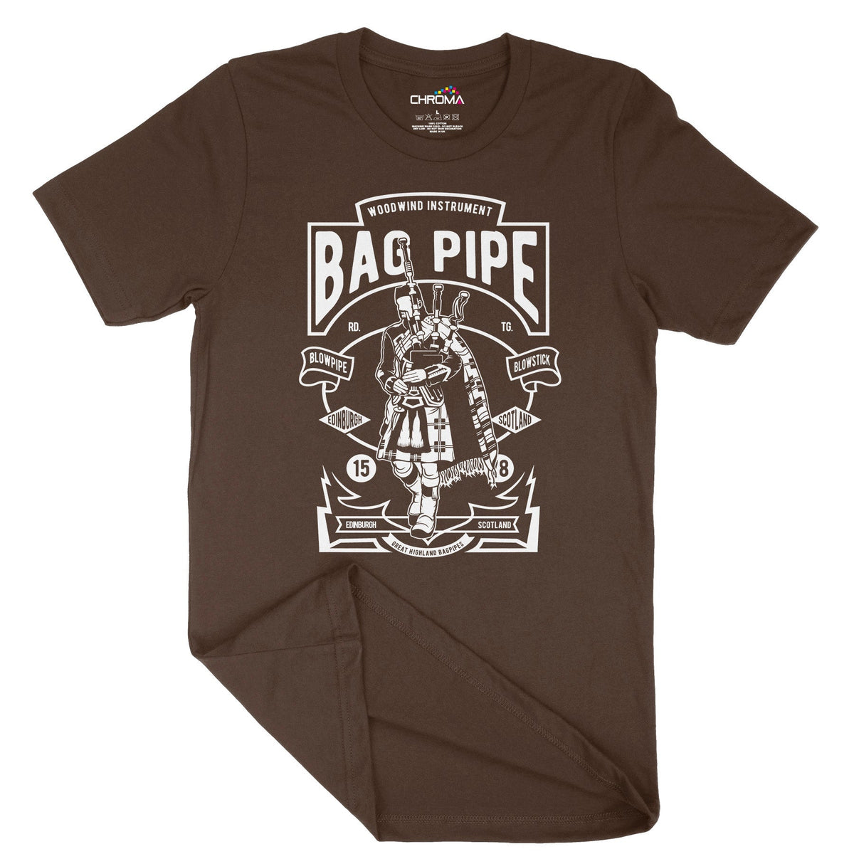 Bagpipe Club | Vintage Adult T-Shirt | Classic Vintage Clothing Chroma Clothing