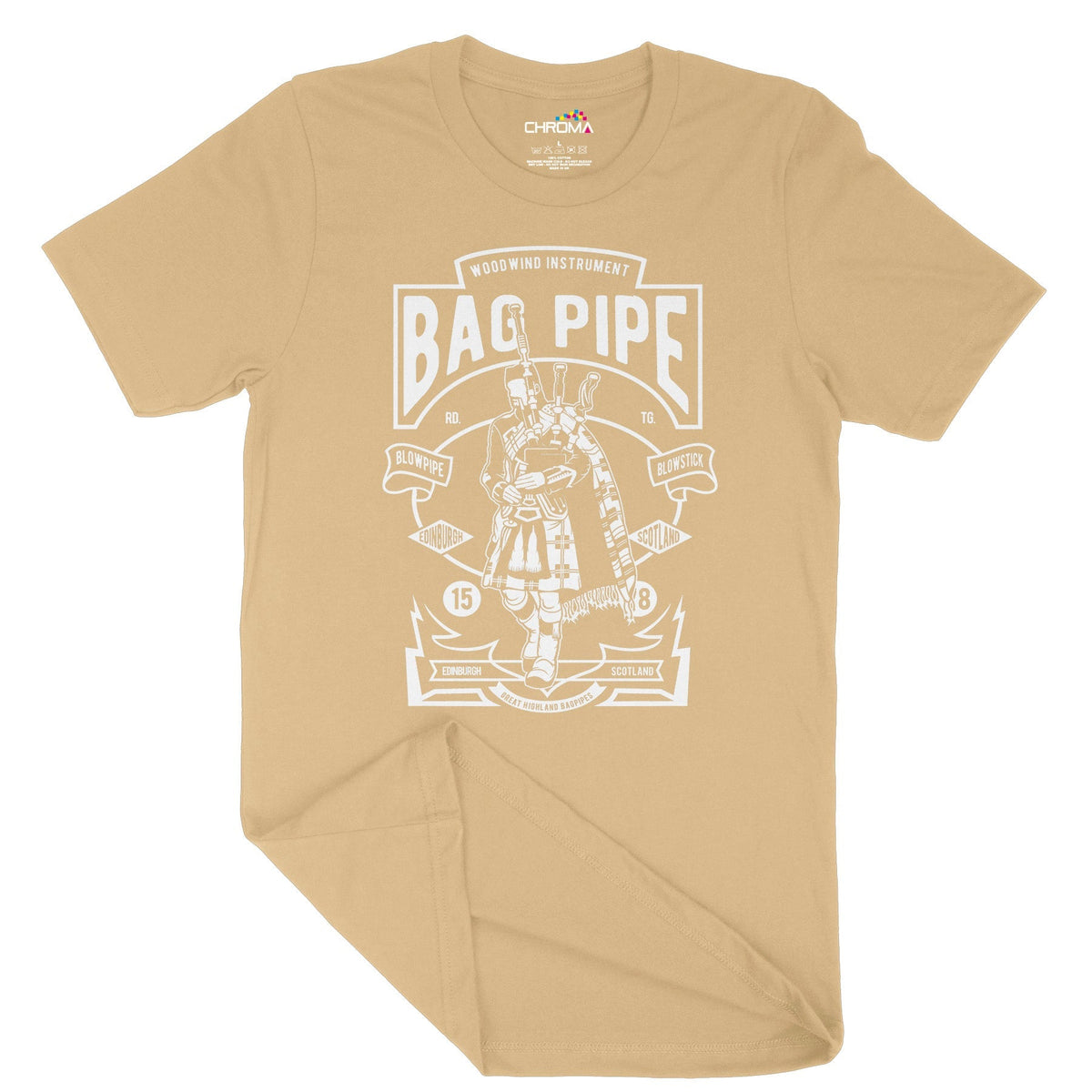Bagpipe Club | Vintage Adult T-Shirt | Classic Vintage Clothing Chroma Clothing