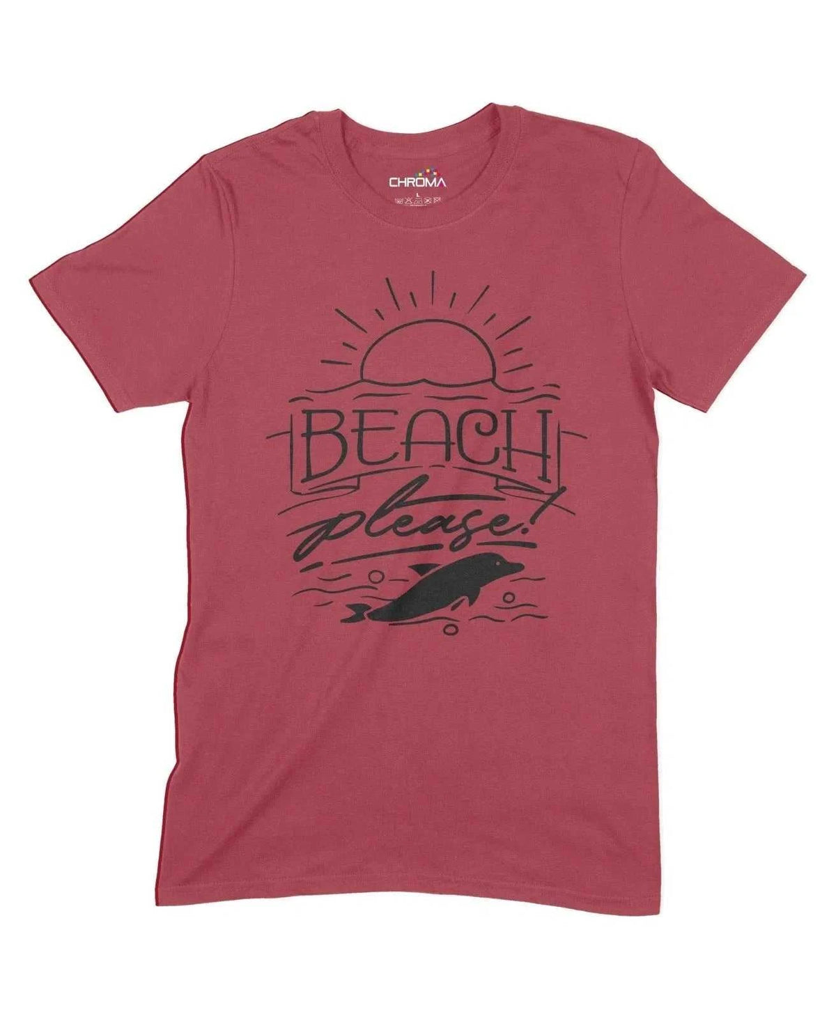 Beach Please Unisex Adult T-Shirt Chroma Clothing
