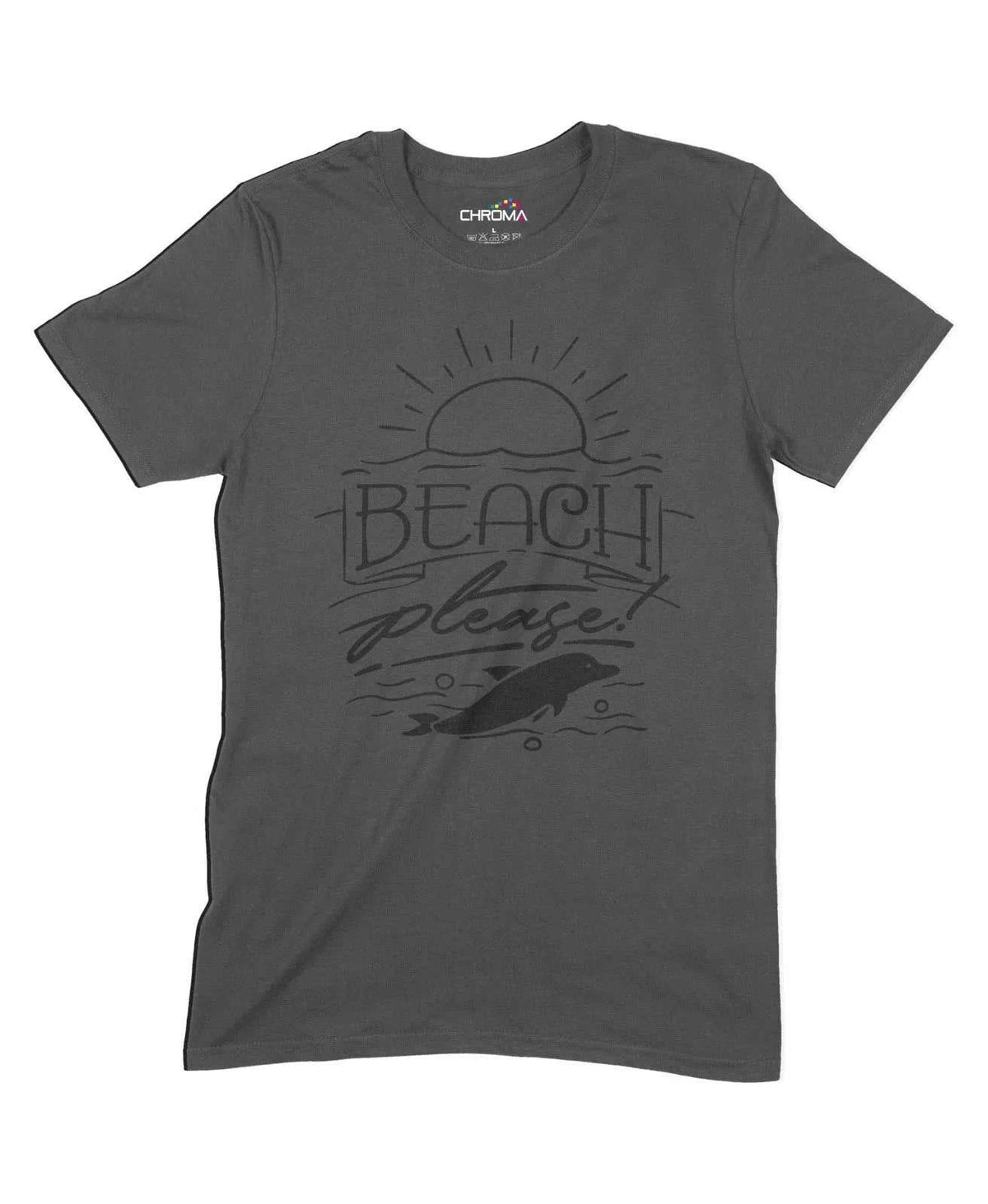 Beach Please Unisex Adult T-Shirt Chroma Clothing