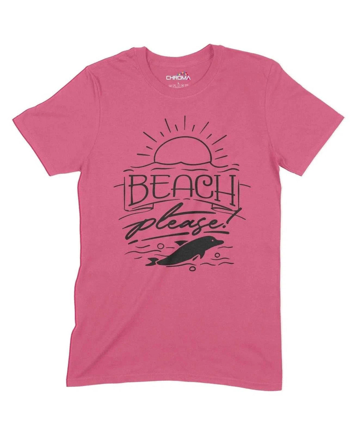 Beach Please Unisex Adult T-Shirt Chroma Clothing