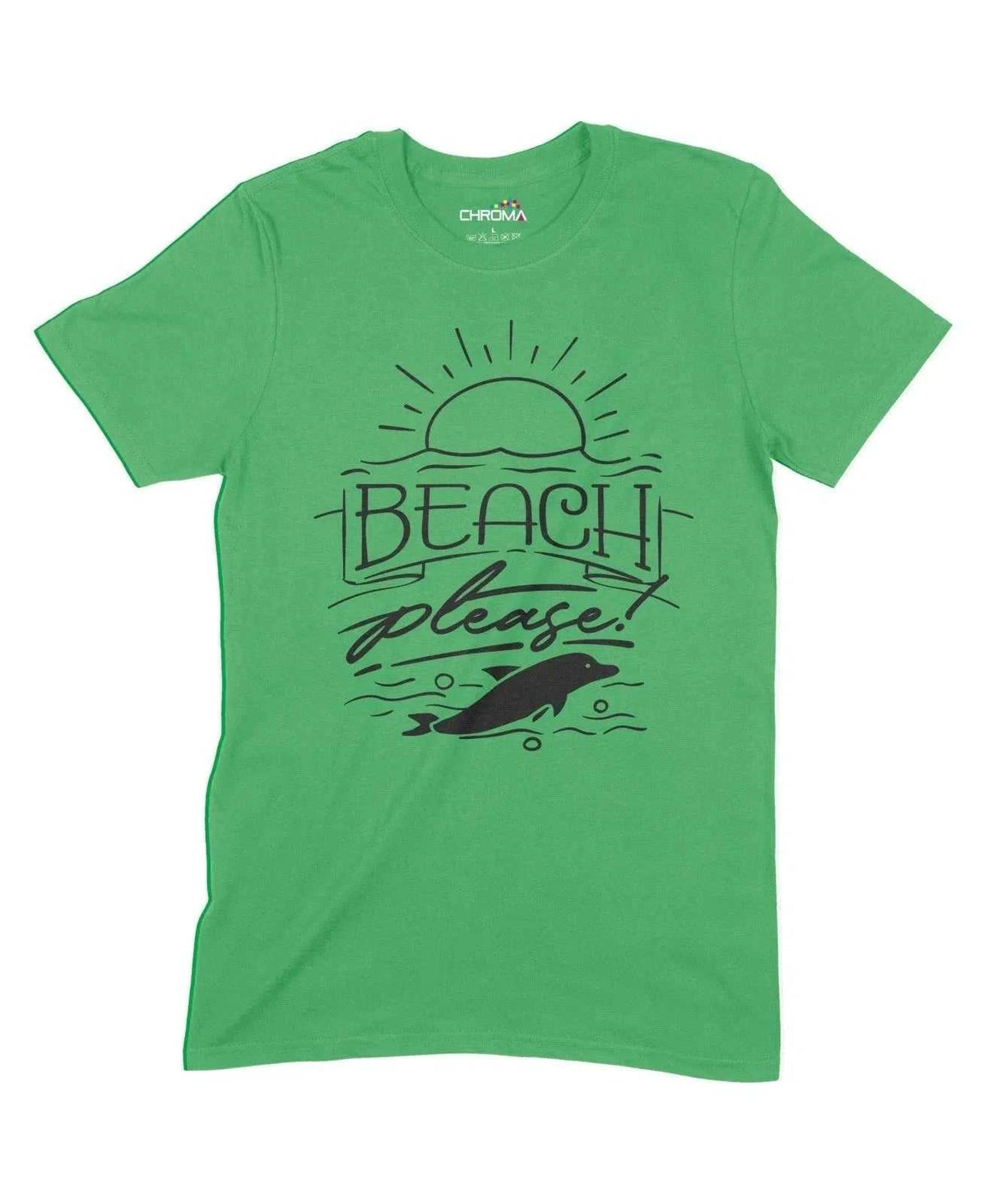 Beach Please Unisex Adult T-Shirt Chroma Clothing