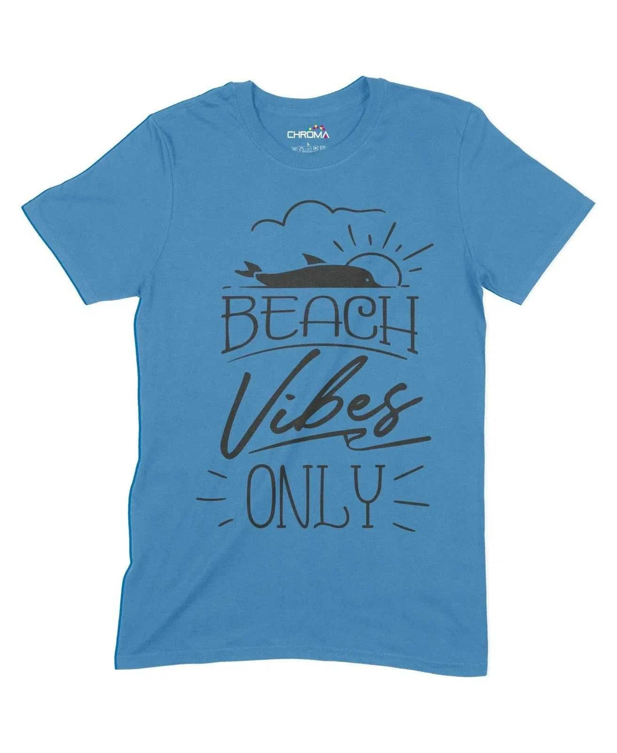 Beach Vibes Only Unisex Adult T-Shirt Chroma Clothing