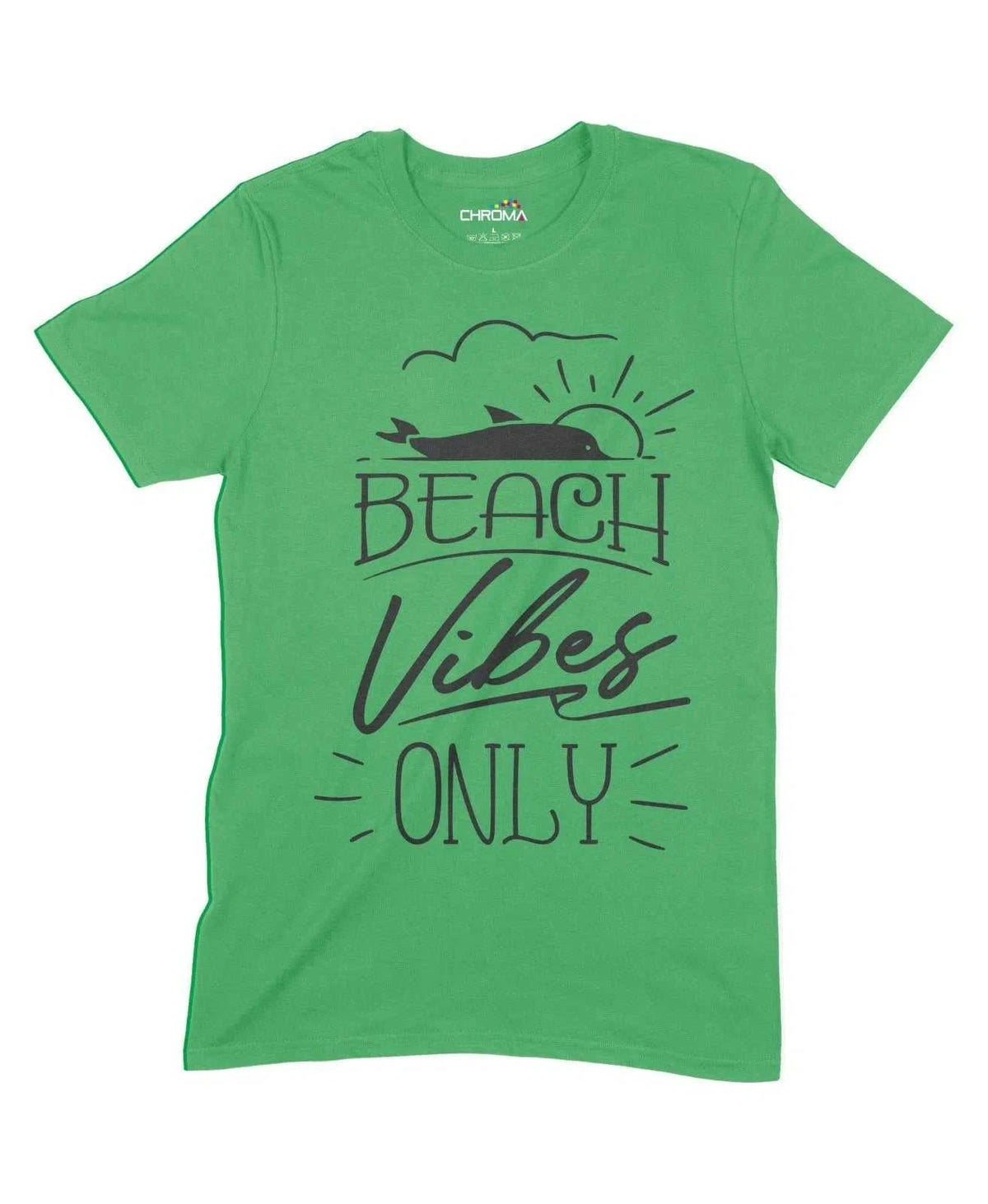 Beach Vibes Only Unisex Adult T-Shirt Chroma Clothing