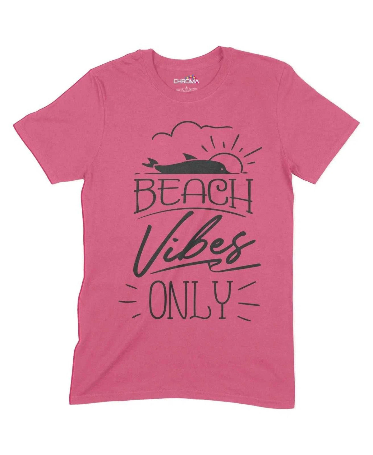 Beach Vibes Only Unisex Adult T-Shirt Chroma Clothing