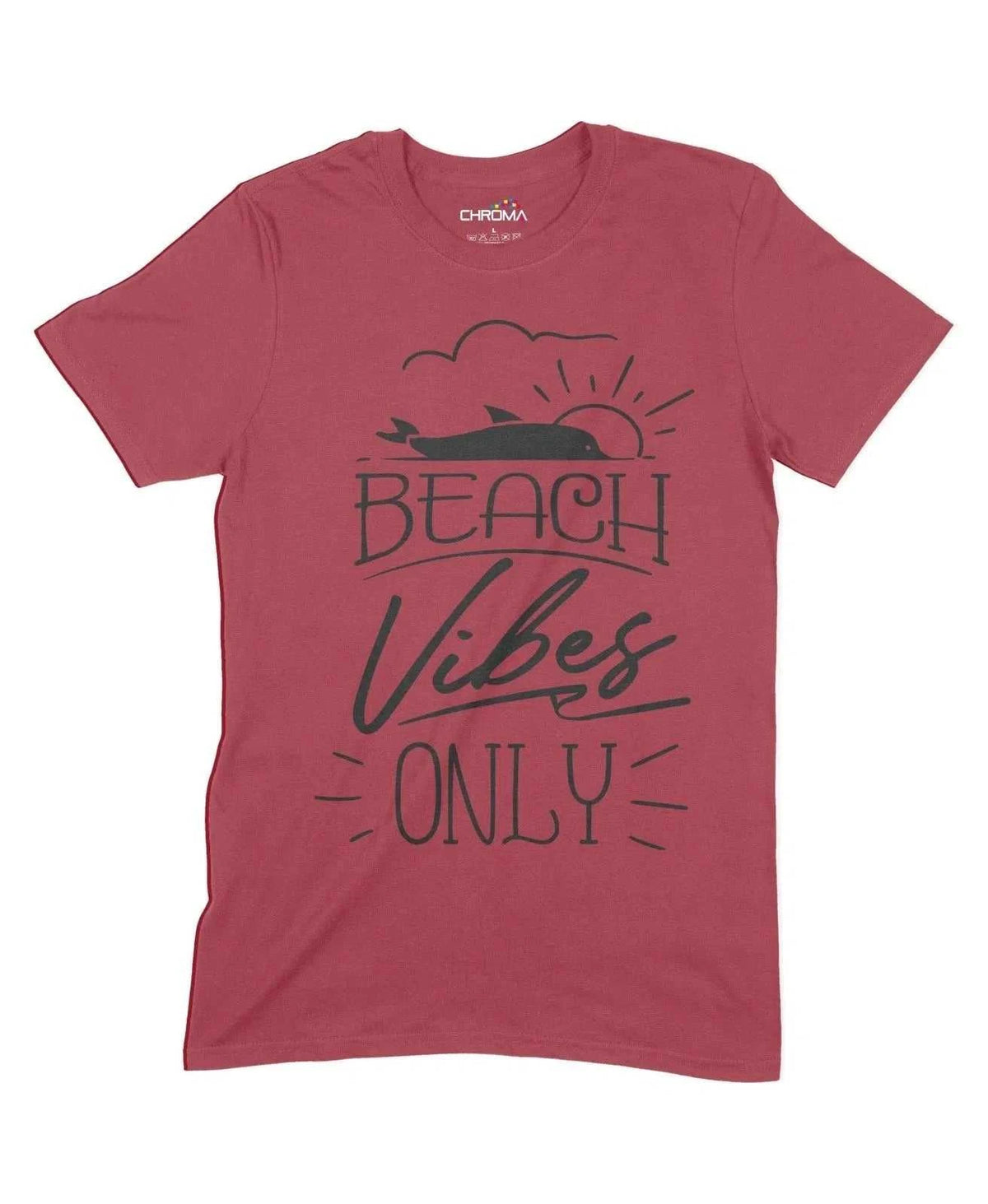 Beach Vibes Only Unisex Adult T-Shirt Chroma Clothing