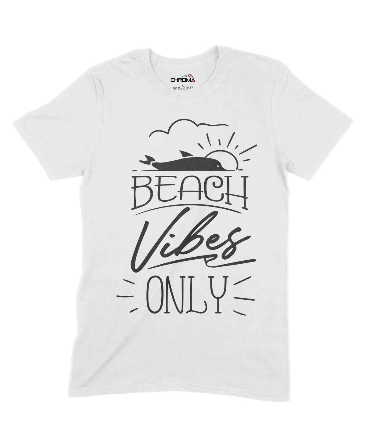 Beach Vibes Only Unisex Adult T-Shirt Chroma Clothing