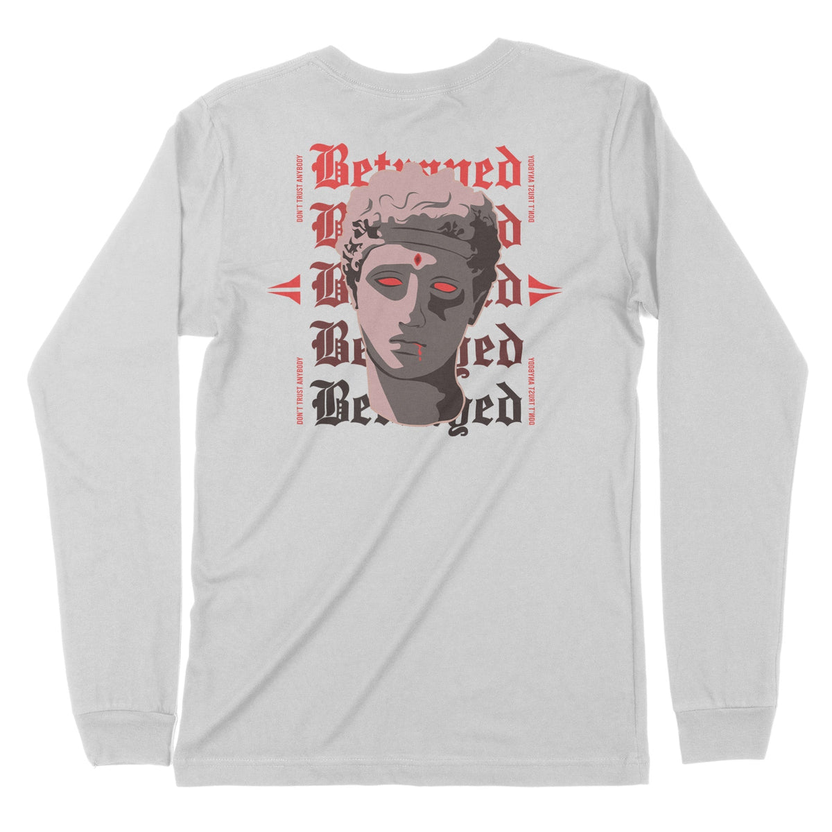 Betrayed | Back Print | Long-Sleeve T-Shirt | Premium Quality Streetwe Chroma Clothing