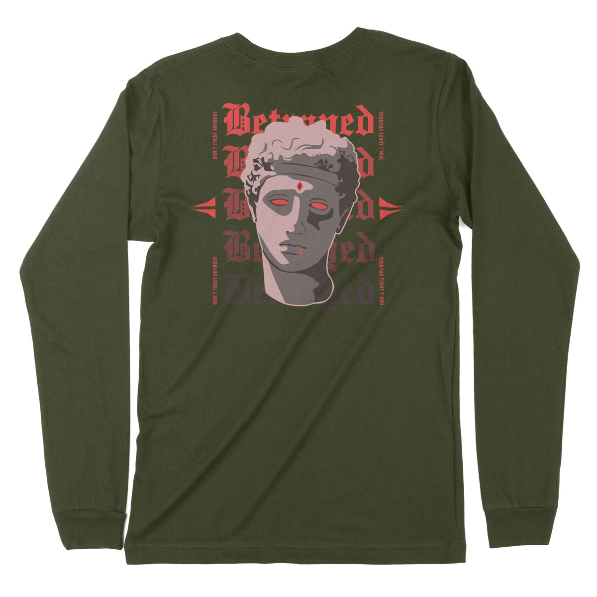 Betrayed | Back Print | Long-Sleeve T-Shirt | Premium Quality Streetwe Chroma Clothing