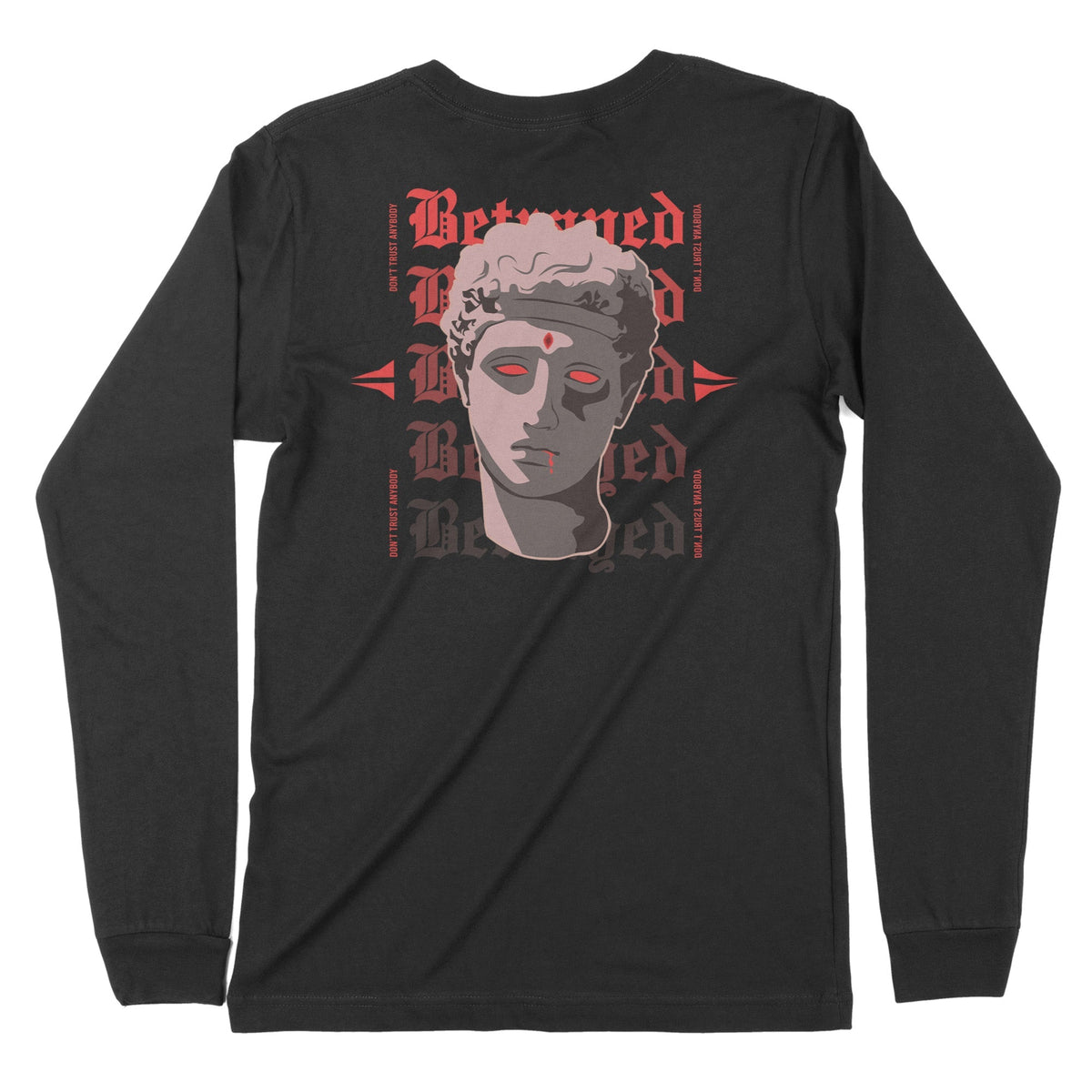 Betrayed | Back Print | Long-Sleeve T-Shirt | Premium Quality Streetwe Chroma Clothing