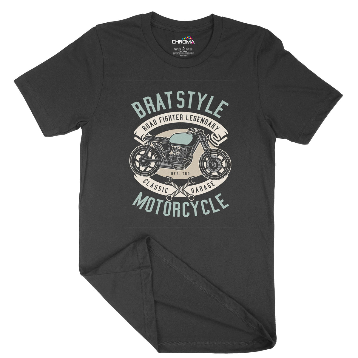 Brat Style Motorcycle | Vintage Adult T-Shirt | Classic Vintage Clothi Chroma Clothing