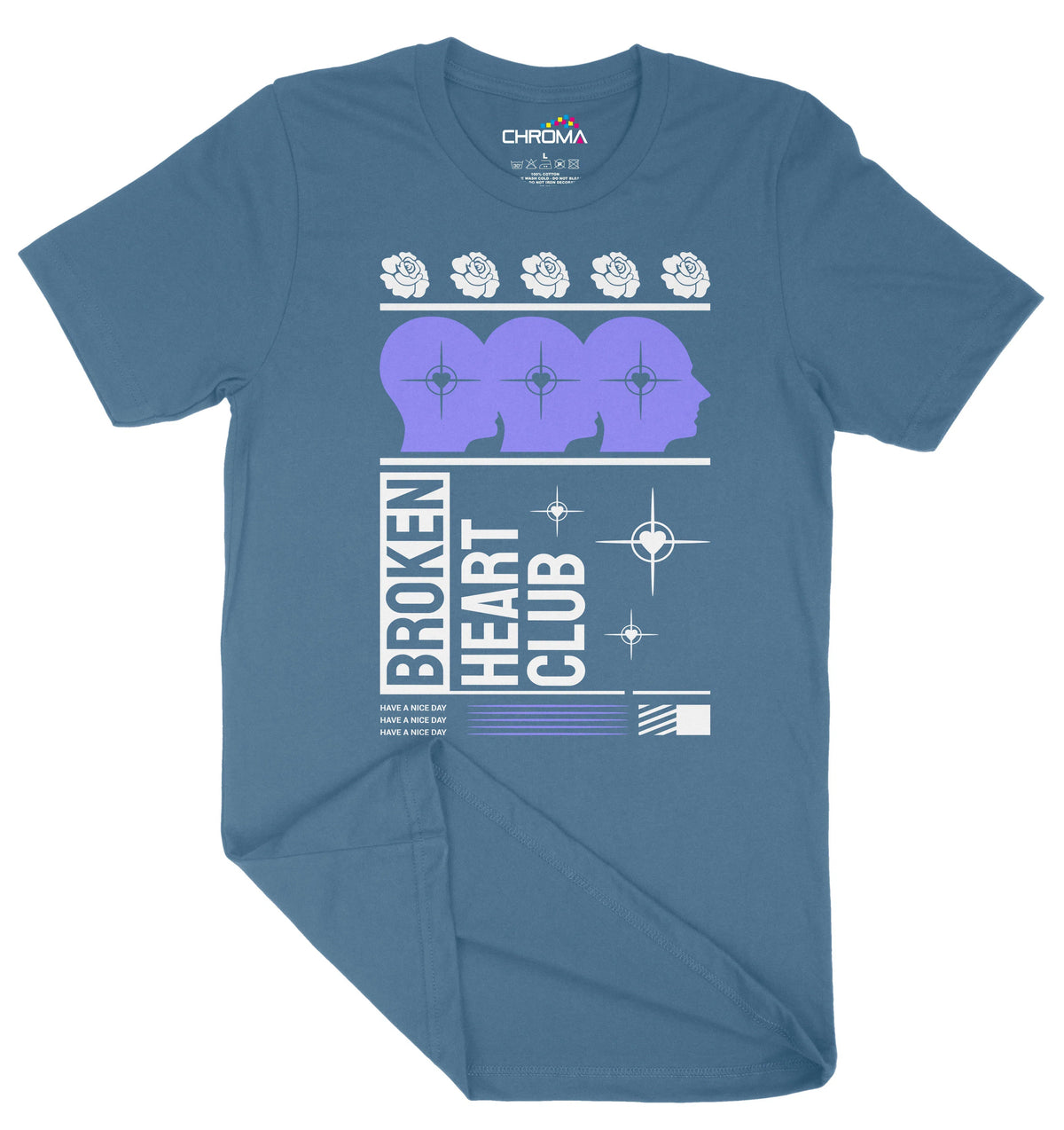 Broken Heart Club Unisex Adult T-Shirt | Premium Quality Streetwear Chroma Clothing