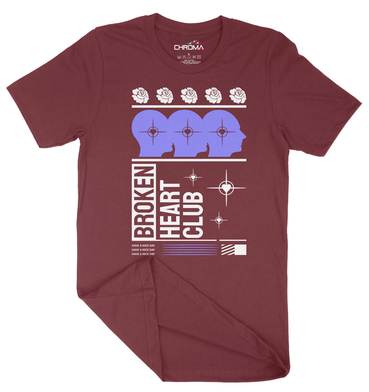 Broken Heart Club Unisex Adult T-Shirt | Premium Quality Streetwear Chroma Clothing
