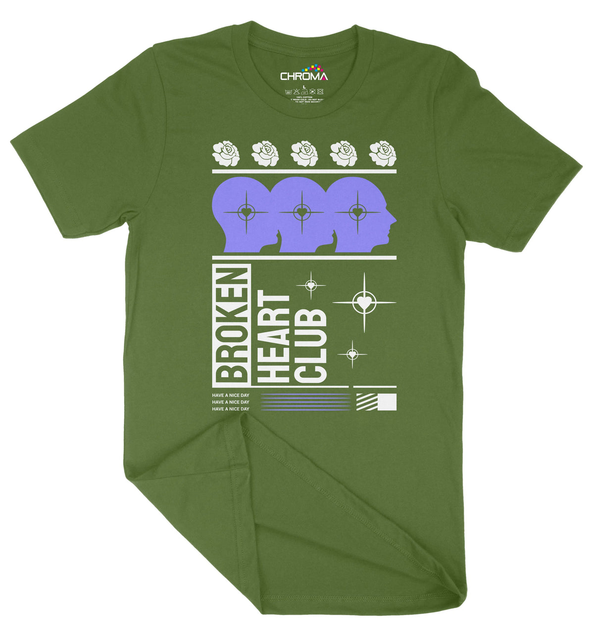 Broken Heart Club Unisex Adult T-Shirt | Premium Quality Streetwear Chroma Clothing