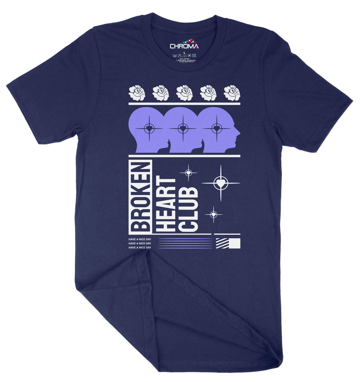 Broken Heart Club Unisex Adult T-Shirt | Premium Quality Streetwear Chroma Clothing