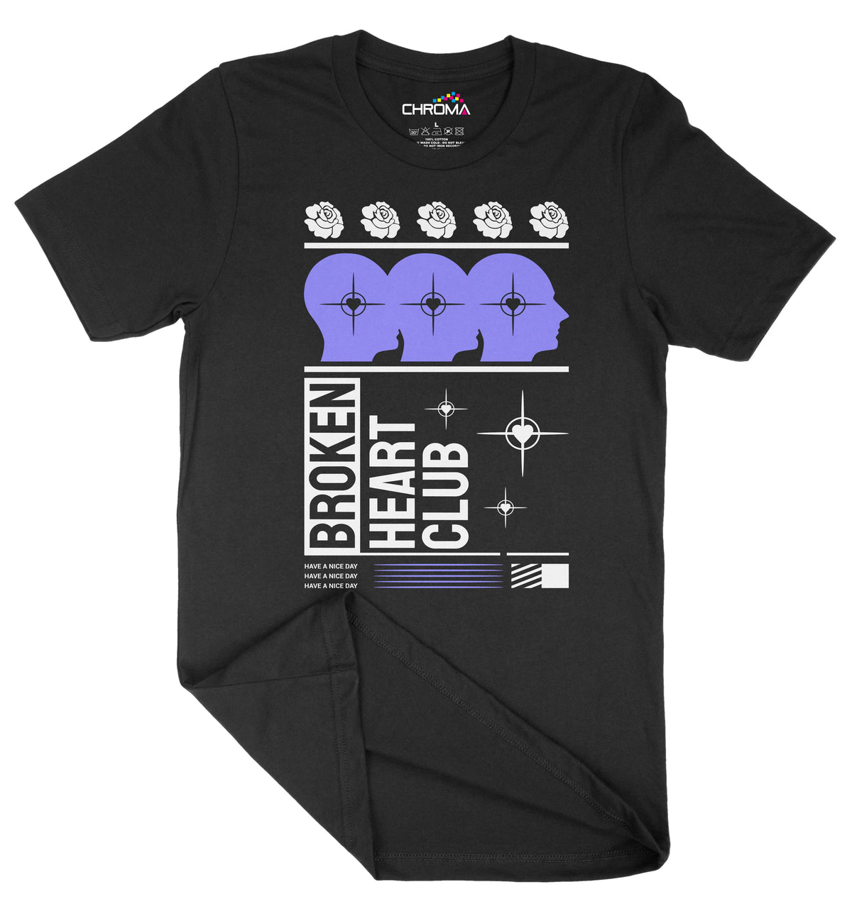 Broken Heart Club Unisex Adult T-Shirt | Premium Quality Streetwear Chroma Clothing
