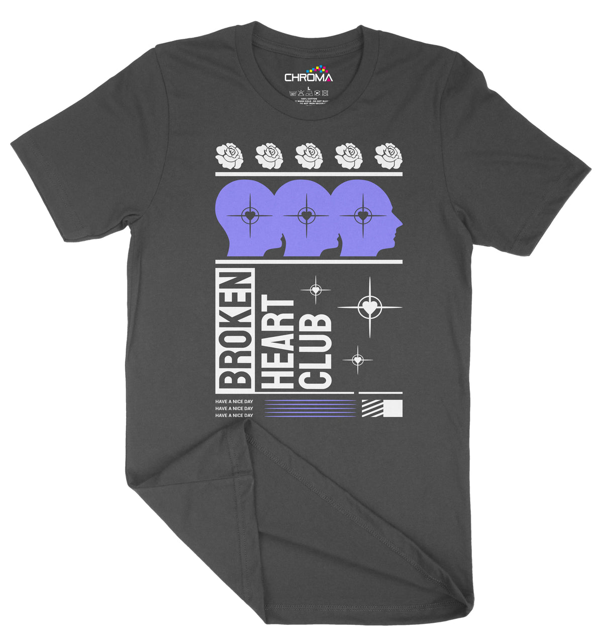Broken Heart Club Unisex Adult T-Shirt | Premium Quality Streetwear Chroma Clothing