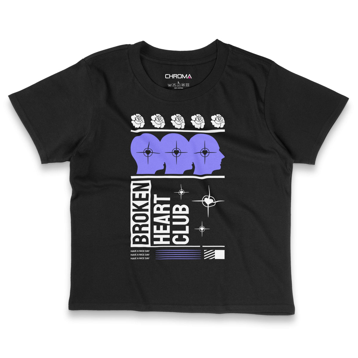 Broken Heart Club | Women's Cropped T-Shirt Chroma Clothing