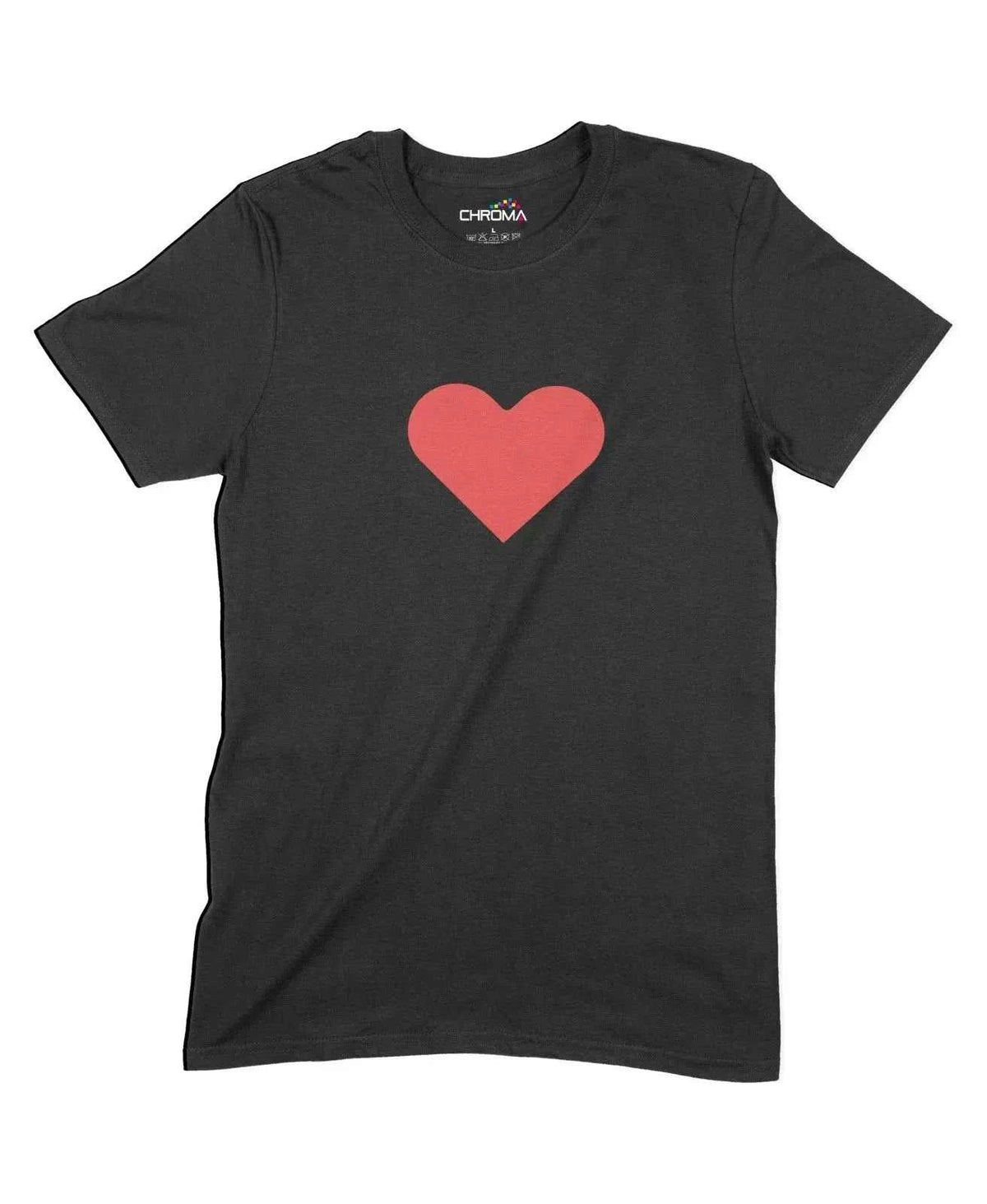 Bubble Heart Unisex Adult T-Shirt Chroma Clothing