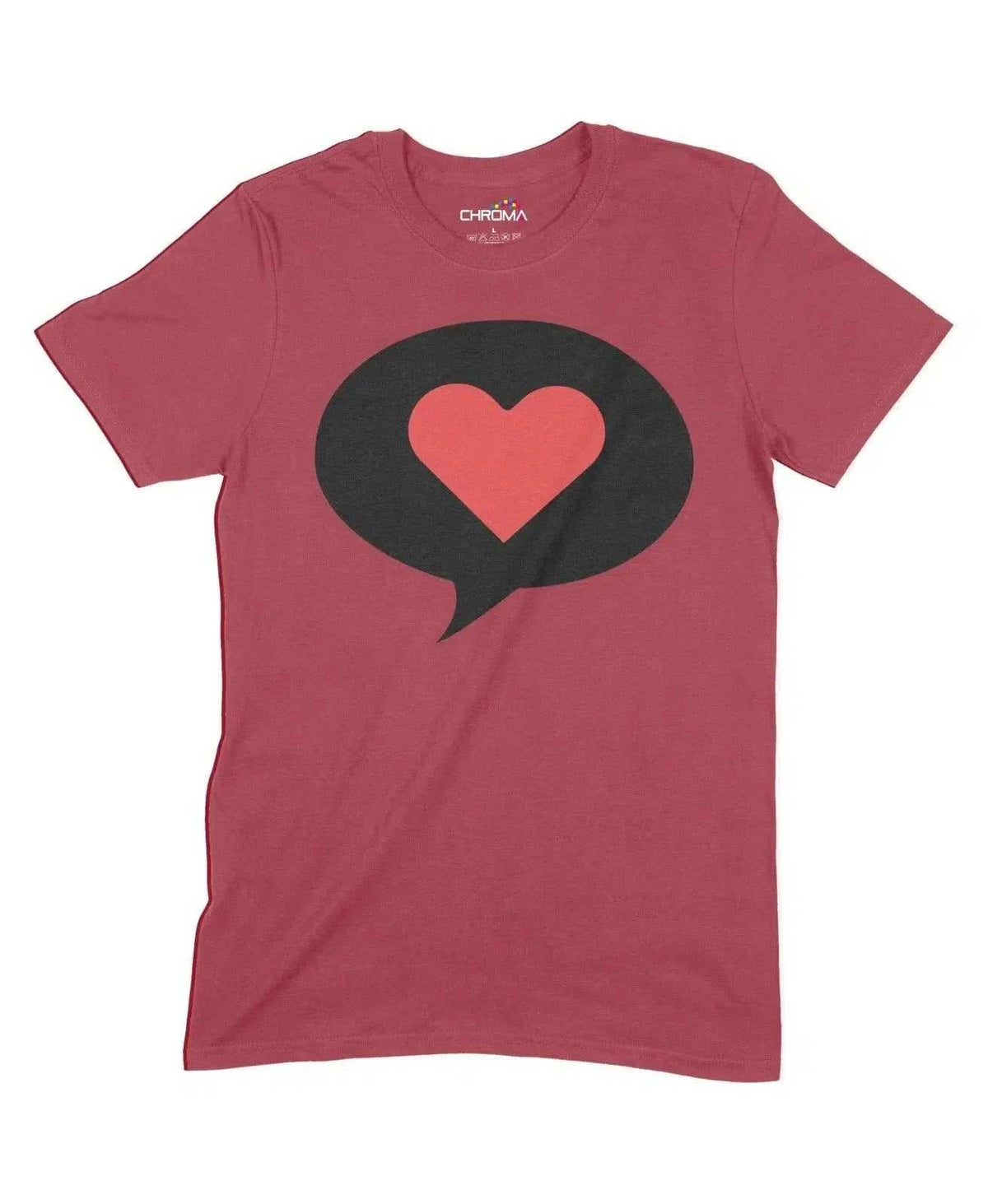 Bubble Heart Unisex Adult T-Shirt Chroma Clothing