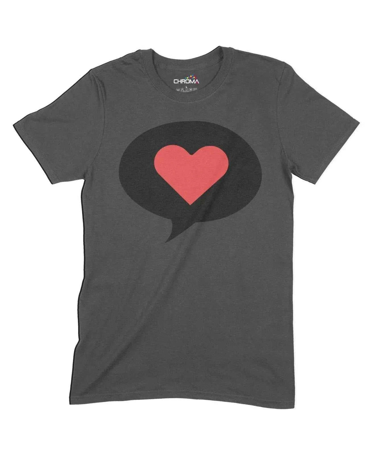 Bubble Heart Unisex Adult T-Shirt Chroma Clothing