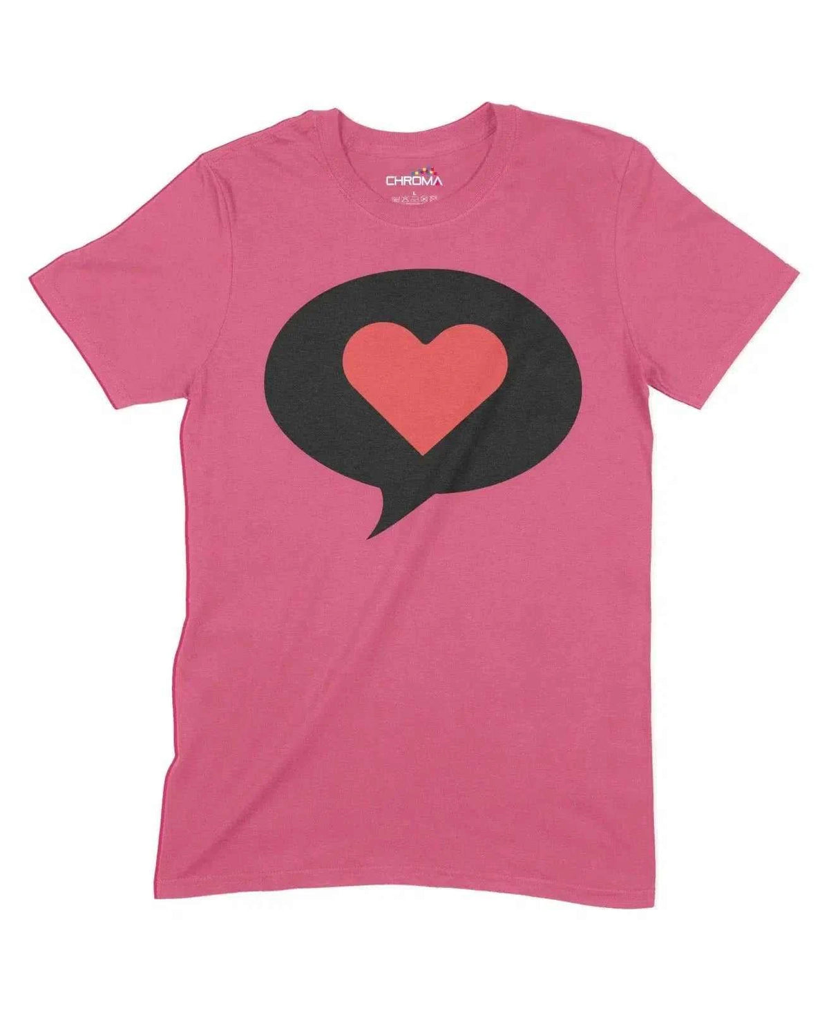 Bubble Heart Unisex Adult T-Shirt Chroma Clothing