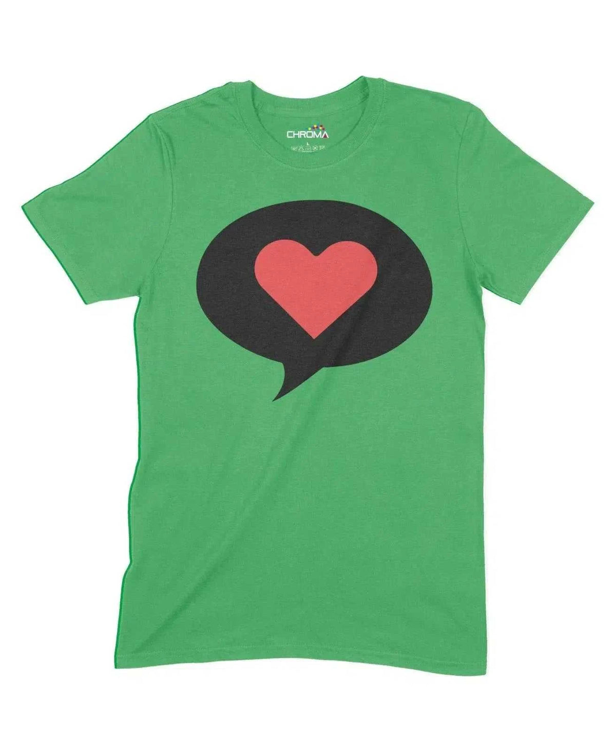 Bubble Heart Unisex Adult T-Shirt Chroma Clothing