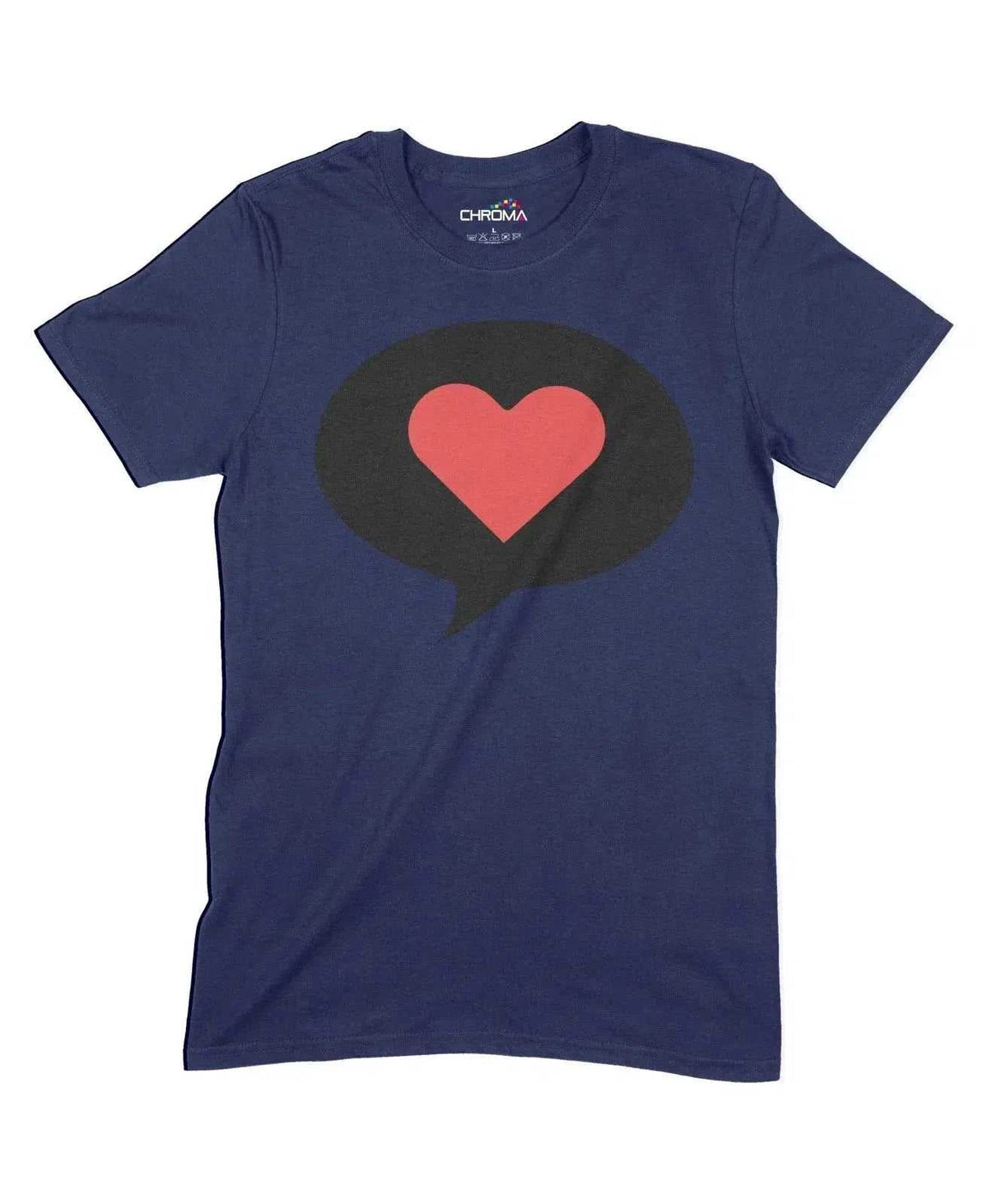 Bubble Heart Unisex Adult T-Shirt Chroma Clothing