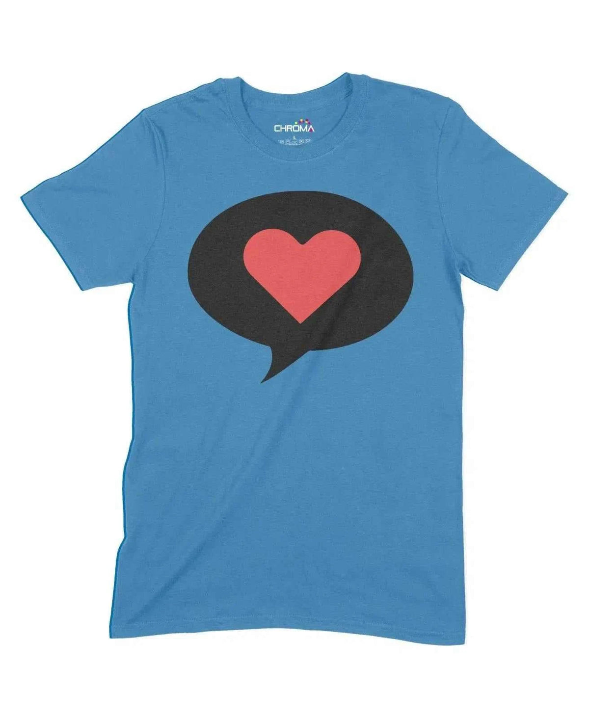 Bubble Heart Unisex Adult T-Shirt Chroma Clothing