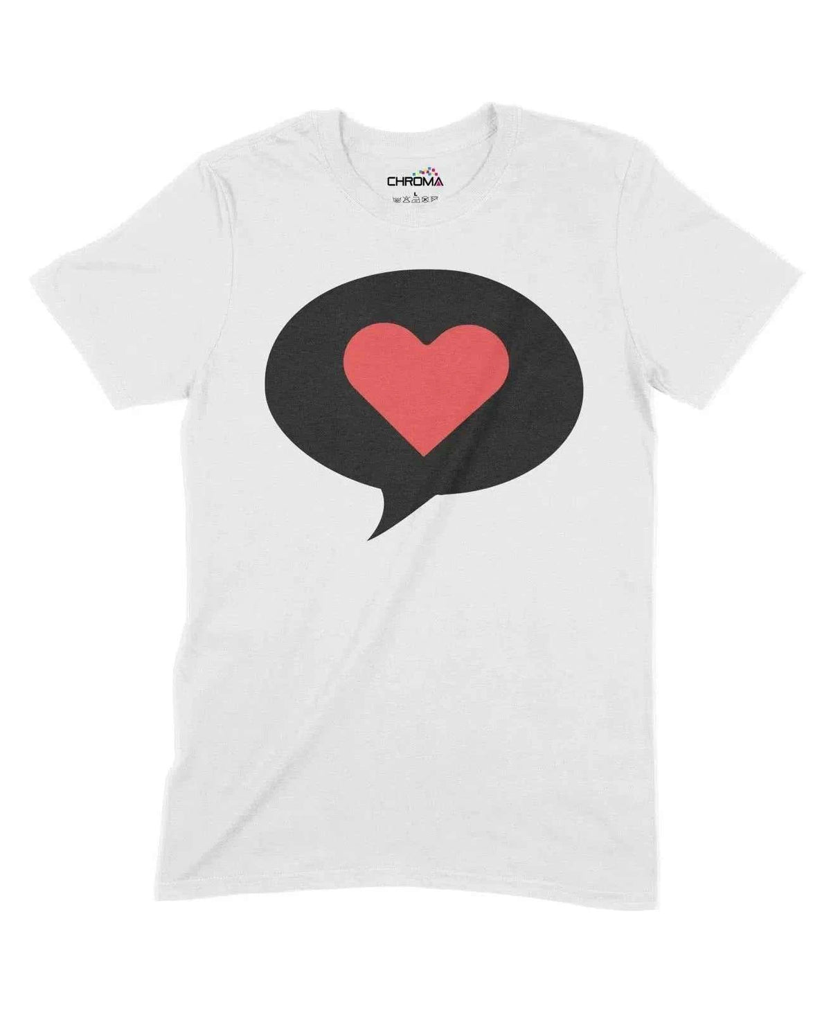Bubble Heart Unisex Adult T-Shirt Chroma Clothing