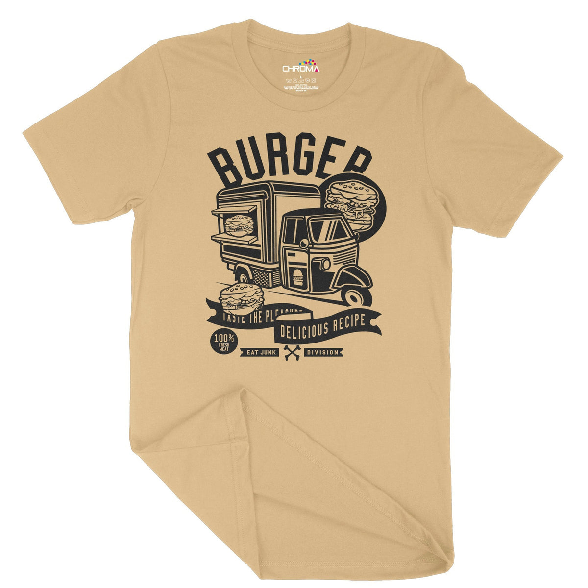 Burger Van | Vintage Adult T-Shirt | Classic Vintage Clothing Chroma Clothing