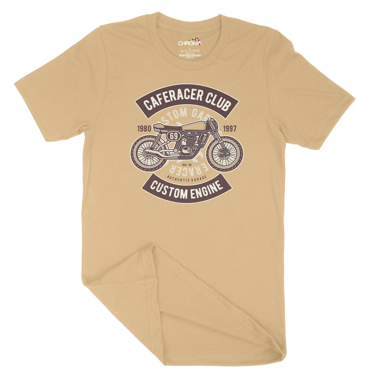 Caferacer Club | Vintage Adult T-Shirt | Classic Vintage Clothing Chroma Clothing