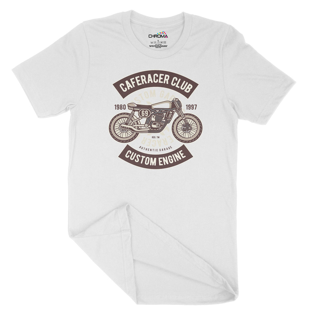 Caferacer Club | Vintage Adult T-Shirt | Classic Vintage Clothing Chroma Clothing