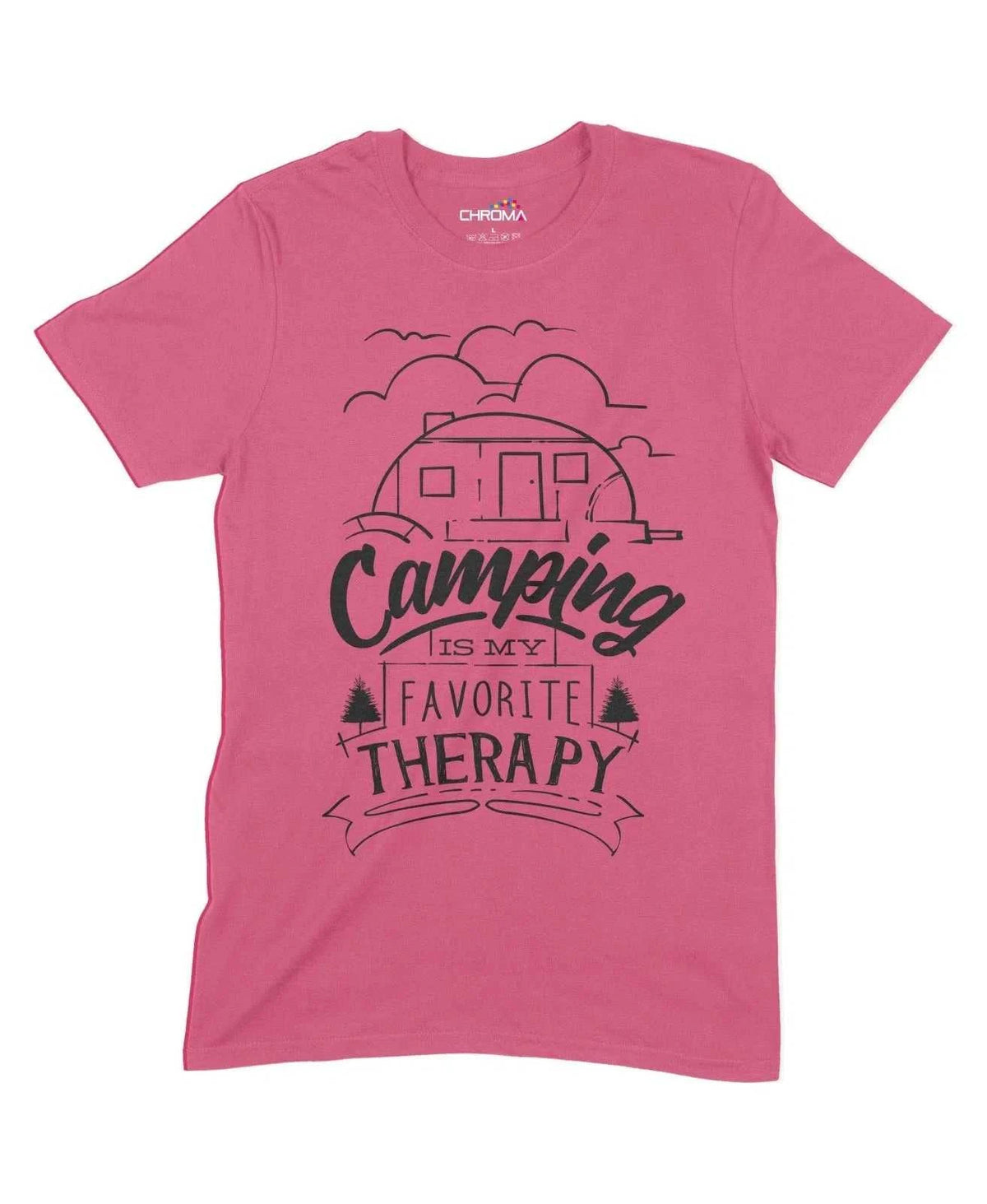 Camping Is My Favourite Therapy Unisex Adult T-Shirt Chroma Clothing