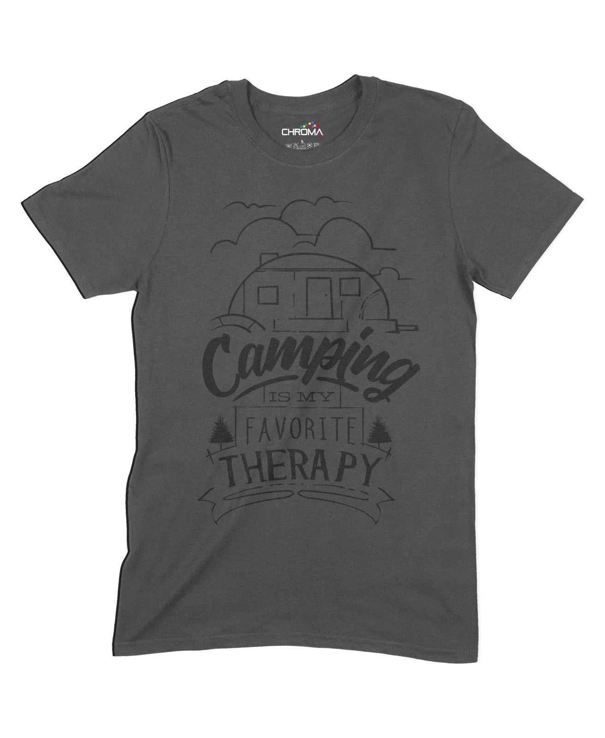 Camping Is My Favourite Therapy Unisex Adult T-Shirt Chroma Clothing