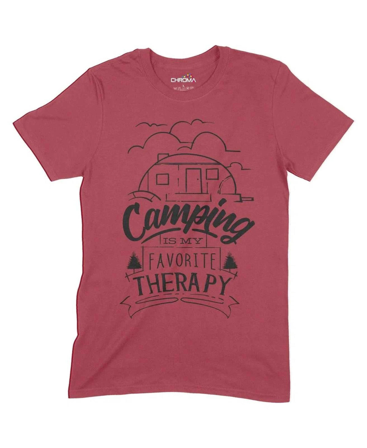 Camping Is My Favourite Therapy Unisex Adult T-Shirt Chroma Clothing