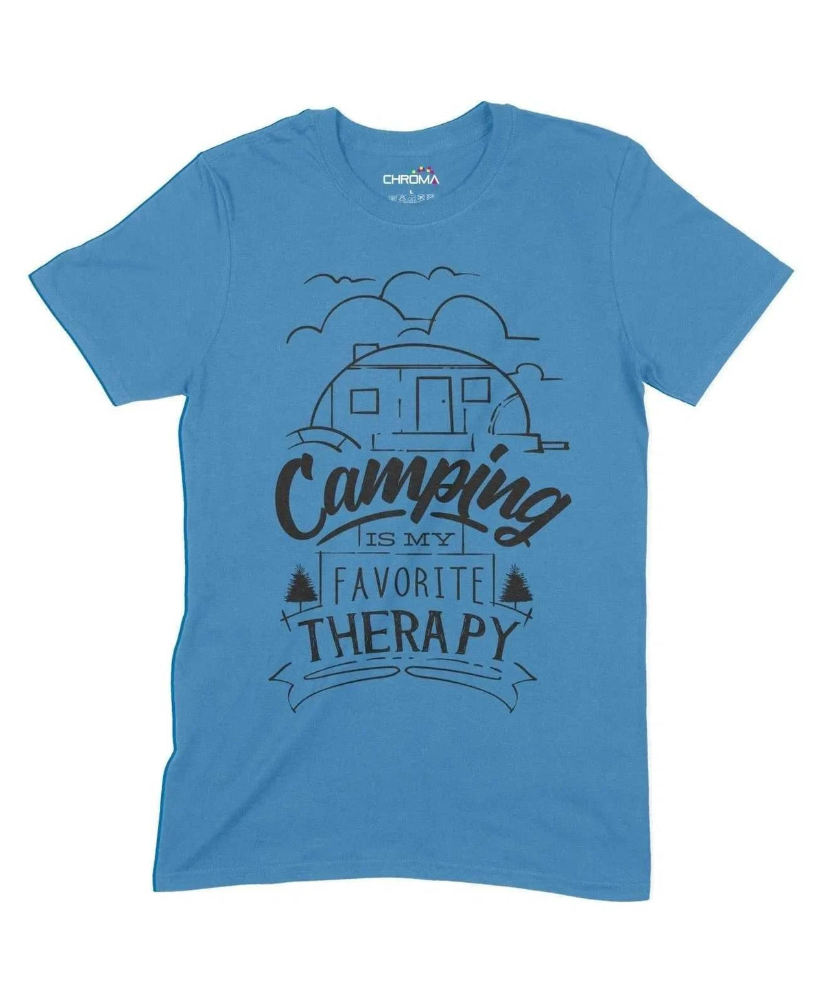 Camping Is My Favourite Therapy Unisex Adult T-Shirt Chroma Clothing