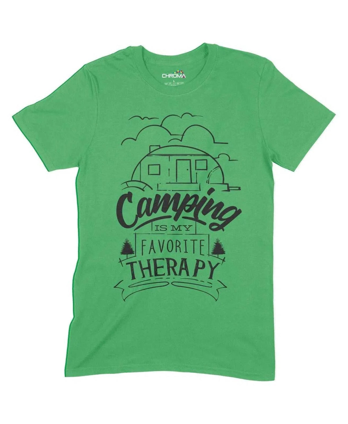 Camping Is My Favourite Therapy Unisex Adult T-Shirt Chroma Clothing