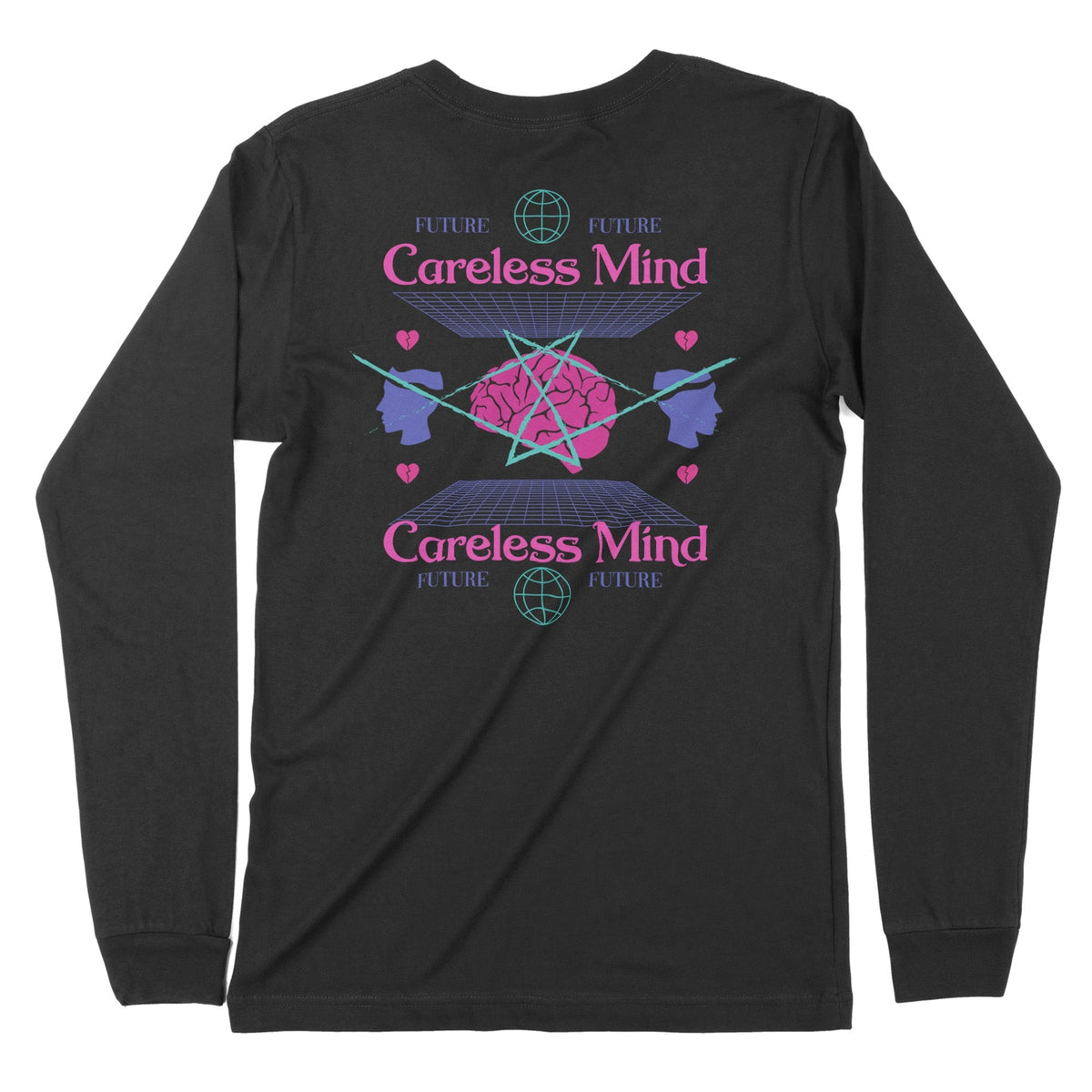 Careless Mind | Back Print | Long-Sleeve T-Shirt | Premium Quality Str Chroma Clothing