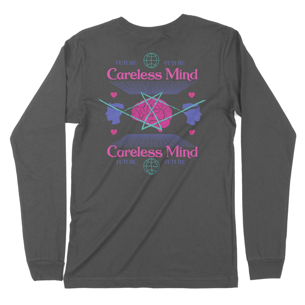 Careless Mind | Back Print | Long-Sleeve T-Shirt | Premium Quality Str Chroma Clothing