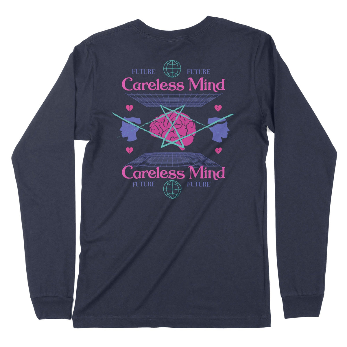 Careless Mind | Back Print | Long-Sleeve T-Shirt | Premium Quality Str Chroma Clothing