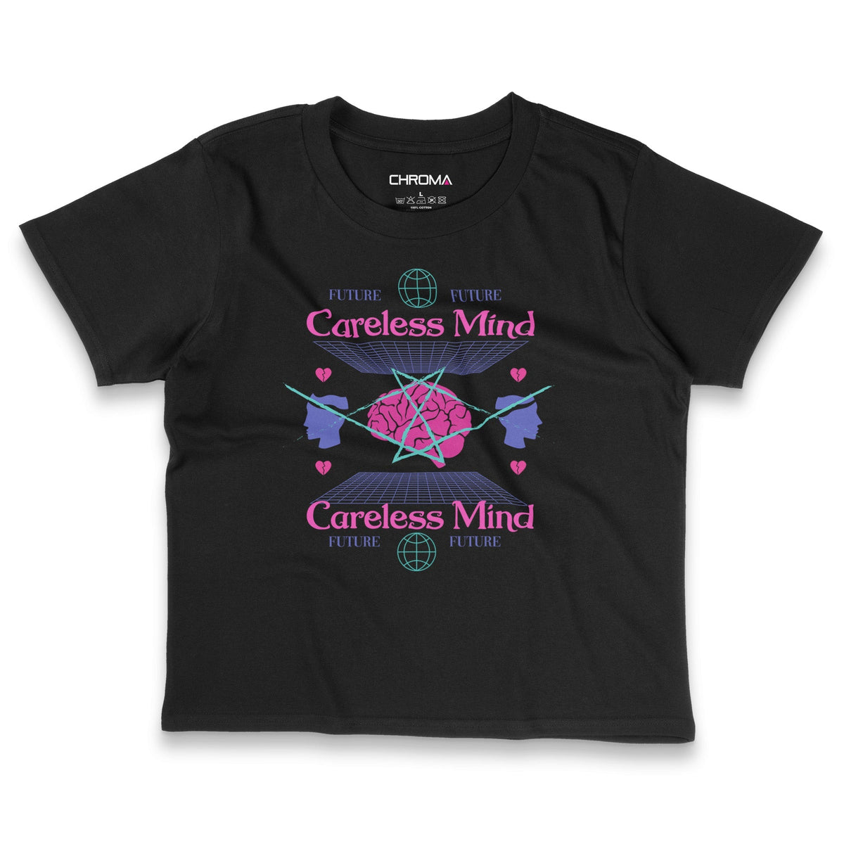 Careless Mind | Women's Cropped T-Shirt Chroma Clothing