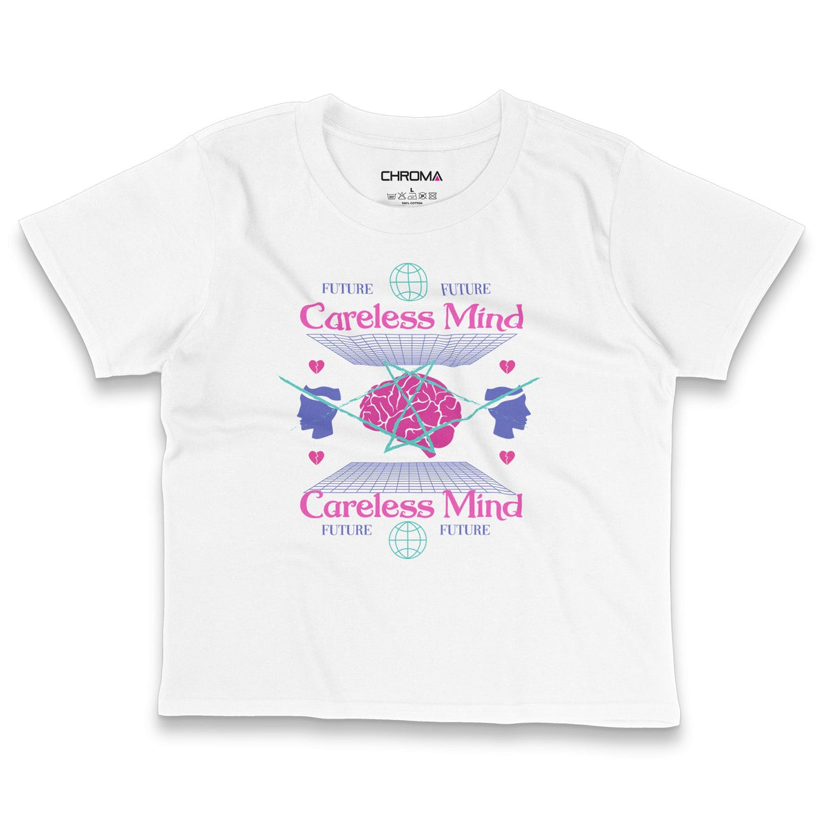 Careless Mind | Women's Cropped T-Shirt Chroma Clothing