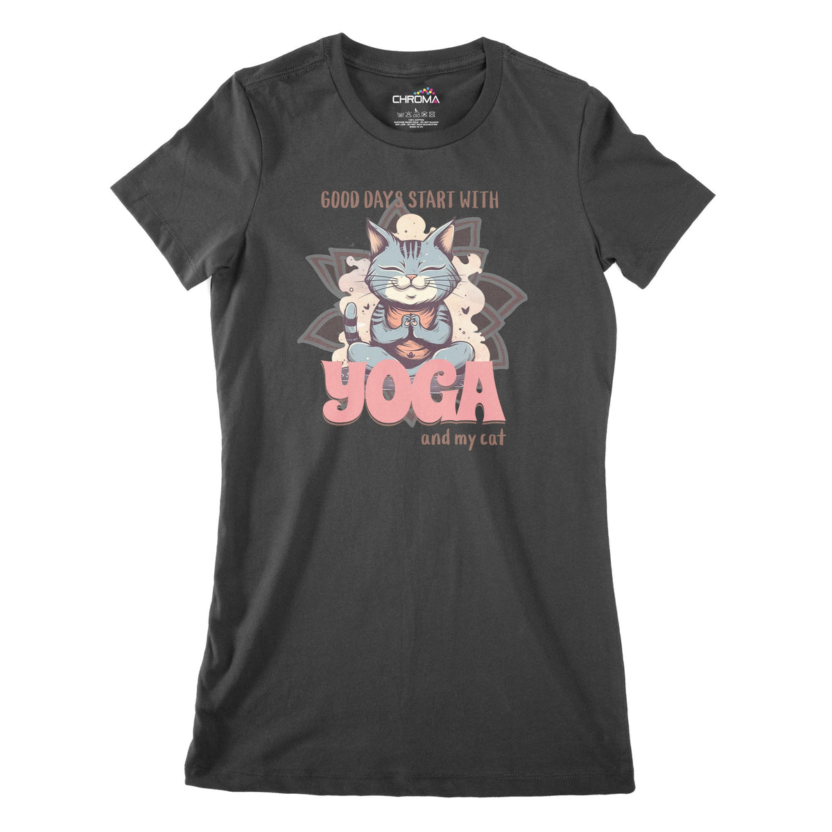 Cat Yoga Women's Classic Fitted T-Shirt Chroma Clothing